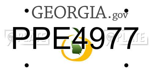 PPE4977 Georgia License Plate