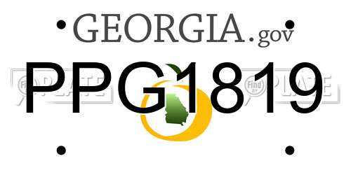 PPG1819 Georgia License Plate