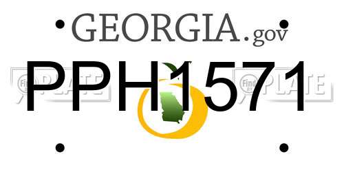PPH1571 Georgia License Plate