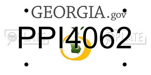 PPI4062 Georgia License Plate