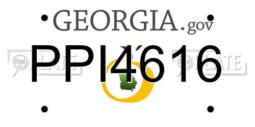 PPI4616 Georgia License Plate