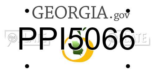 PPI5066 Georgia License Plate