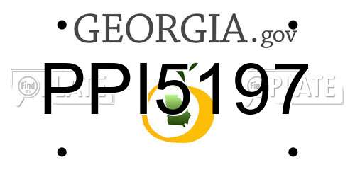 PPI5197 Georgia License Plate