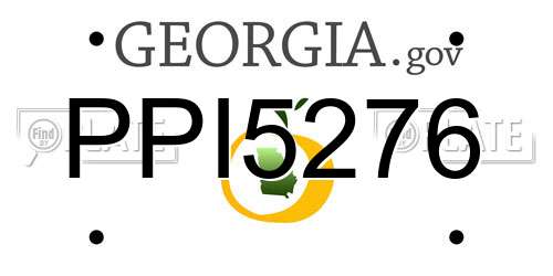 PPI5276 Georgia License Plate