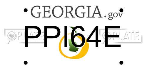 PPI64E Georgia License Plate