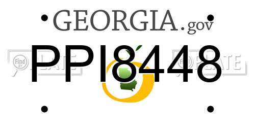 PPI8448 Georgia License Plate