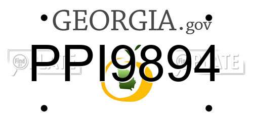 PPI9894 Georgia License Plate