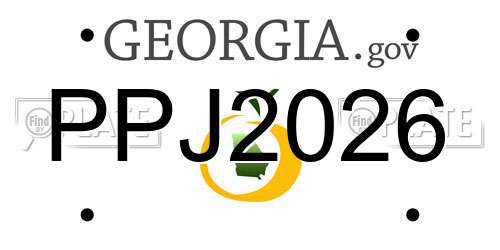 PPJ2026 Georgia License Plate