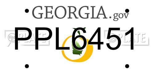 PPL6451 Georgia License Plate