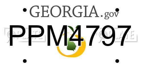 PPM4797 Georgia License Plate