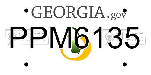 PPM6135 Georgia License Plate