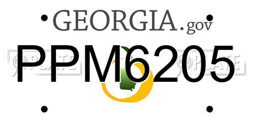 PPM6205 Georgia License Plate