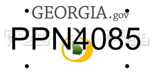 PPN4085 Georgia License Plate