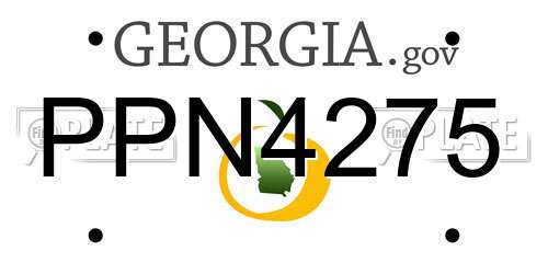 PPN4275 Georgia License Plate