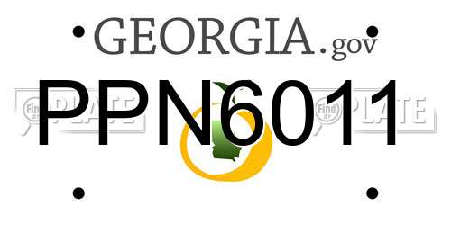 PPN6011 Georgia License Plate