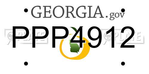 PPP4912 Georgia License Plate