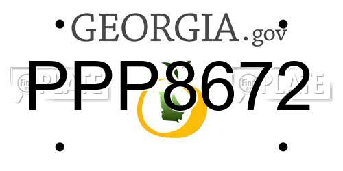 PPP8672 Georgia License Plate