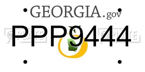 PPP9444 Georgia License Plate
