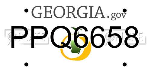 PPQ6658 Georgia License Plate