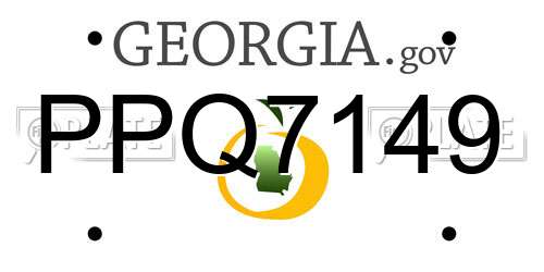 PPQ7149 Georgia License Plate