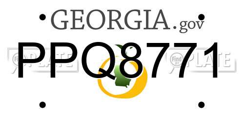 PPQ8771 Georgia License Plate