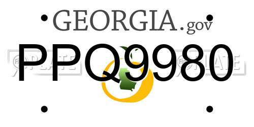 PPQ9980 Georgia License Plate