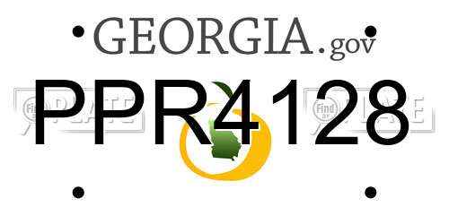 PPR4128 Georgia License Plate
