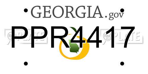 PPR4417 Georgia License Plate