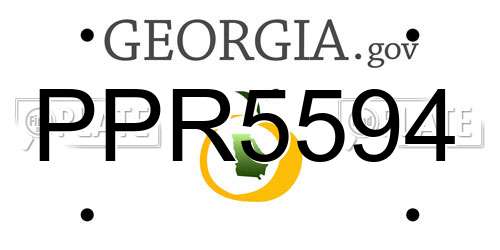 PPR5594 Georgia License Plate