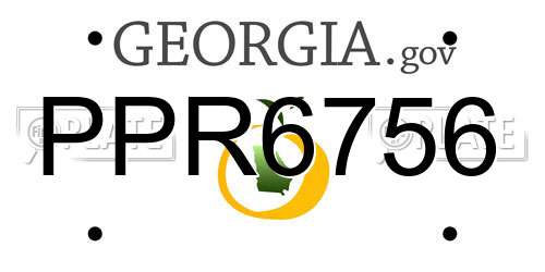 PPR6756 Georgia License Plate