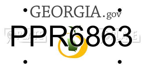 PPR6863 Georgia License Plate