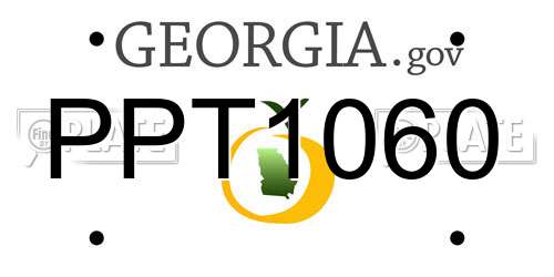PPT1060 Georgia License Plate