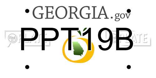 PPT19B Georgia License Plate
