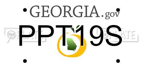 PPT19S Georgia License Plate