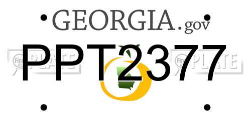 PPT2377 Georgia License Plate