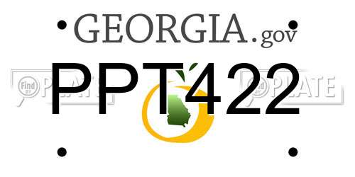 PPT422 Georgia License Plate