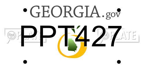 PPT427 Georgia License Plate