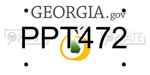PPT472 Georgia License Plate