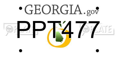 PPT477 Georgia License Plate