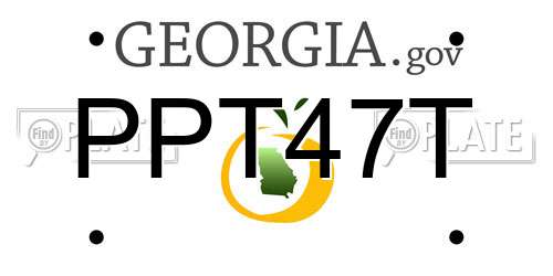 PPT47T Georgia License Plate