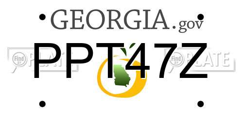 PPT47Z Georgia License Plate