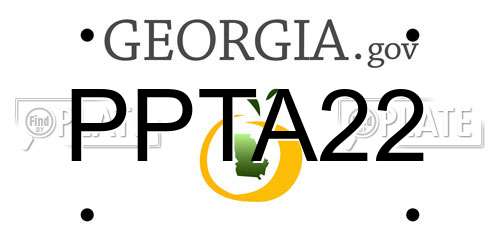 PPTA22 Georgia License Plate