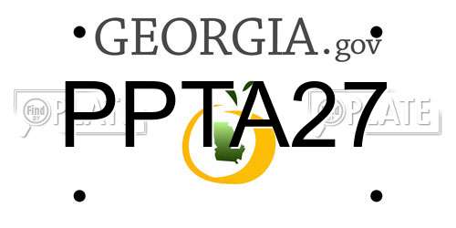PPTA27 Georgia License Plate