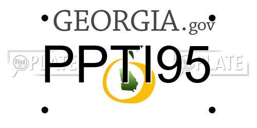 PPTI95 Georgia License Plate