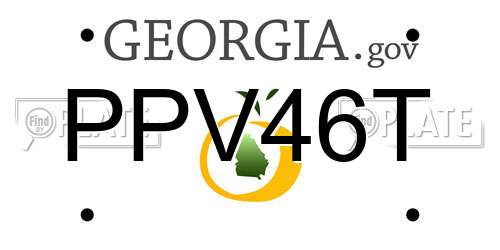 PPV46T Georgia License Plate