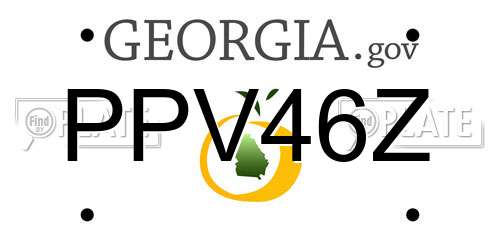 PPV46Z Georgia License Plate