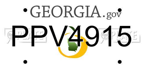 PPV4915 Georgia License Plate
