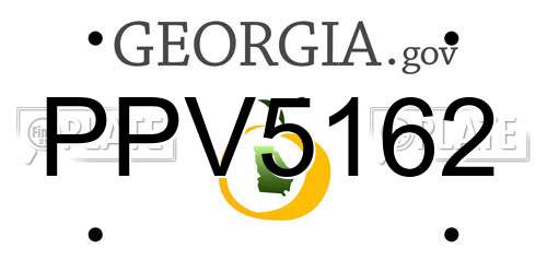 PPV5162 Georgia License Plate