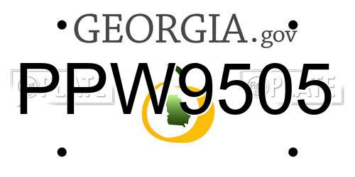 PPW9505 Georgia License Plate
