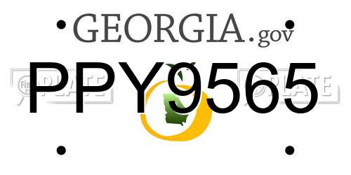 PPY9565 Georgia License Plate